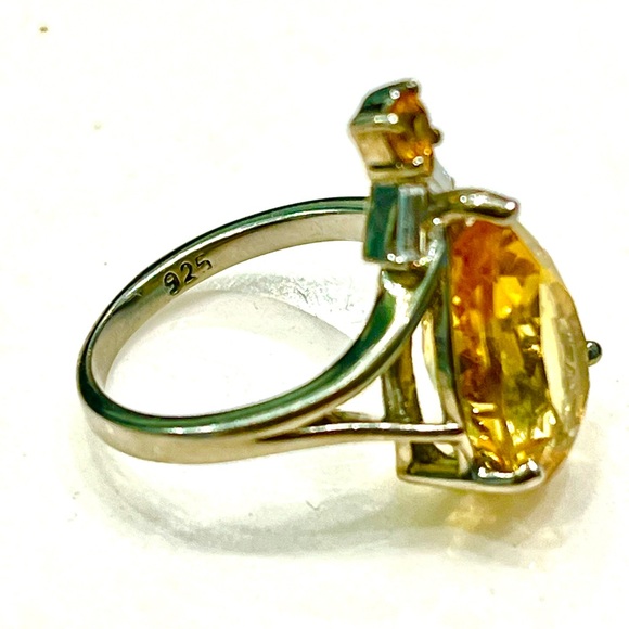 Genuine Citrine 14KGP Ring - Picture 3 of 4